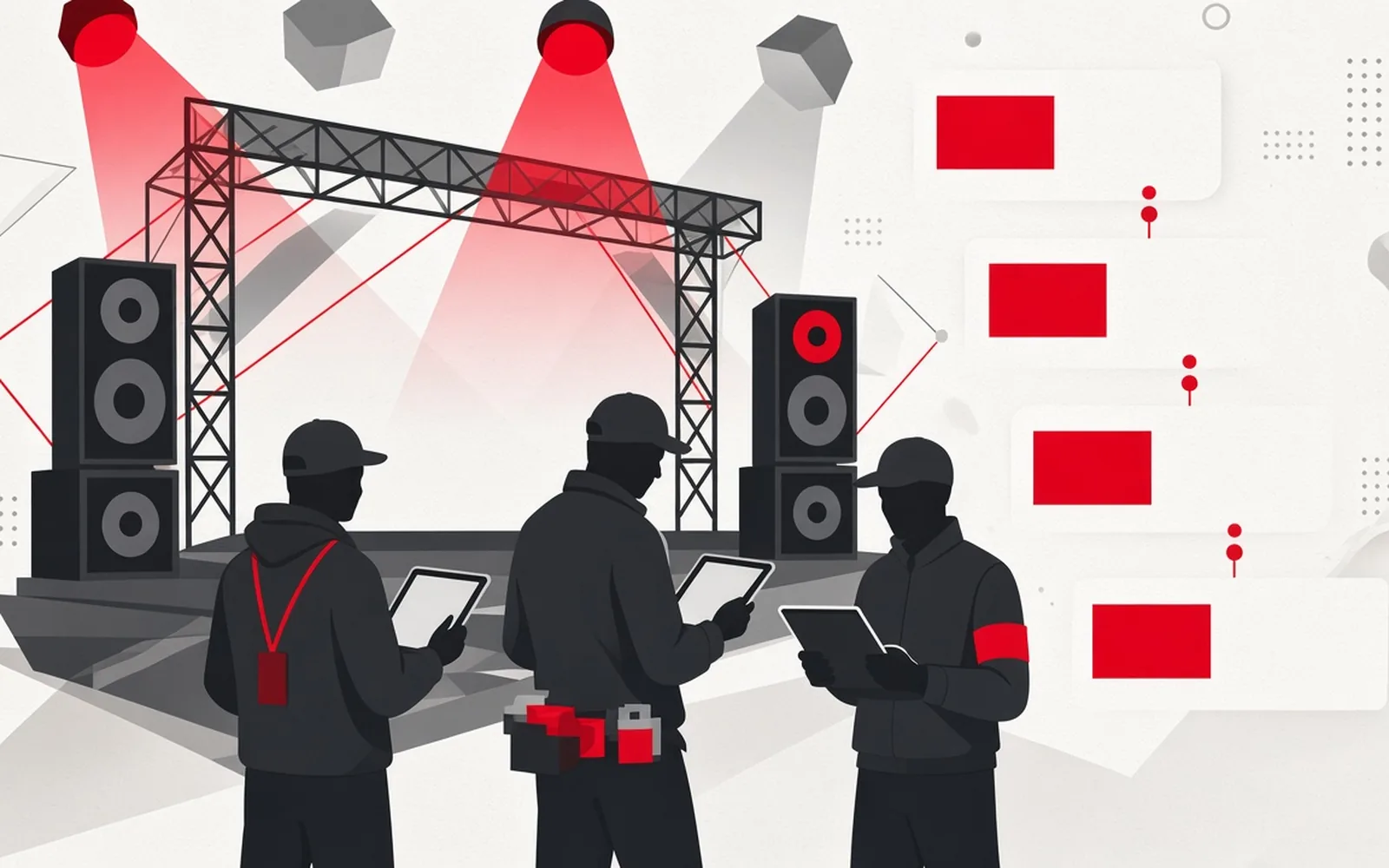 Events planner card — festival and club stage operations