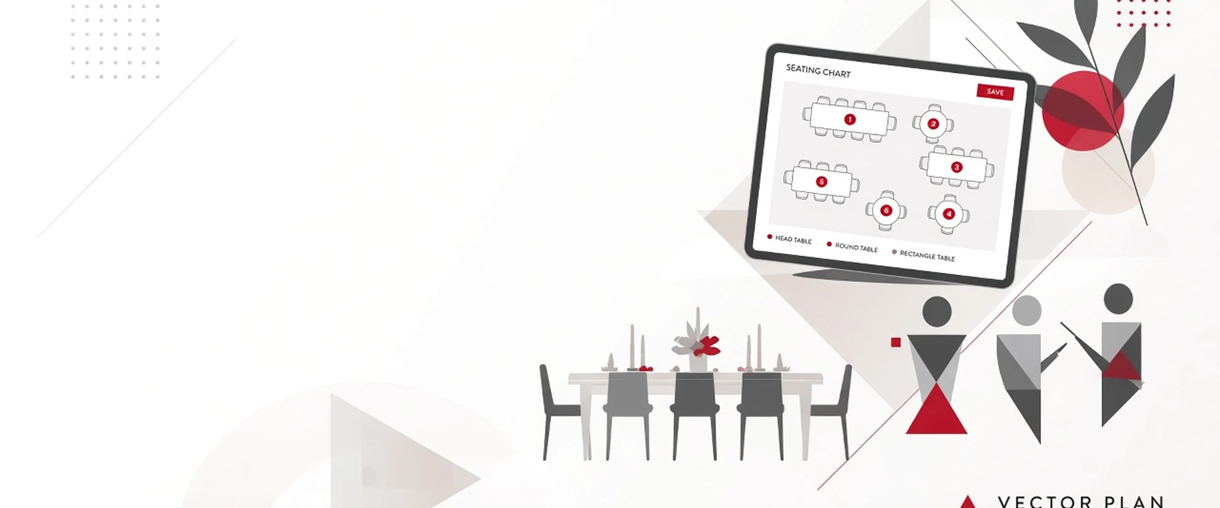 Hochzeiten-Planer-Hero — Sitzplan auf Tablet und ruhige, elegante Planungsszene